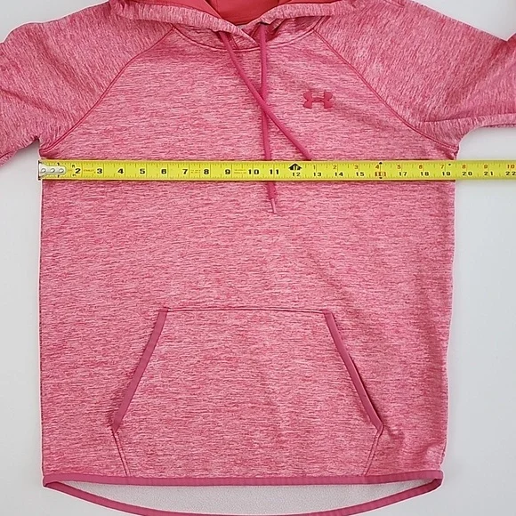 Under Armour Cold Gear Storm 1 Heathered Pink Hoodie Pocket Size S - Picture 13 of 14